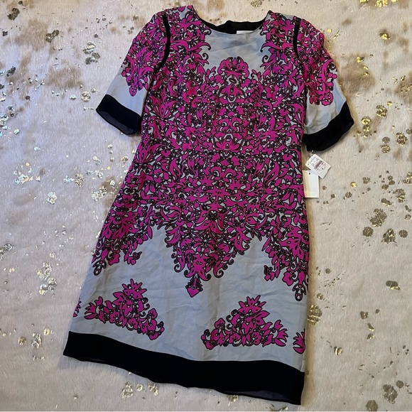 NWT MILLY 6 Dress Bergdorf Goodman Exclusive 100% Silk Short Sleeve - Picture 10 of 11